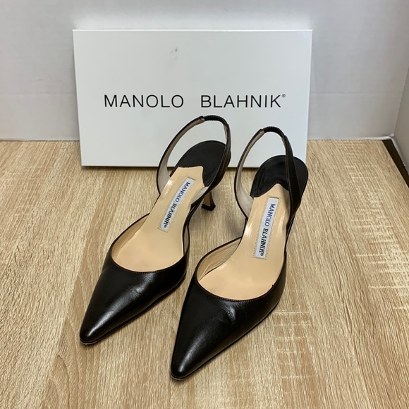 Manolo Blahnik Carolyne pumps size 37. Dark brown color. - Picture 1 of 7